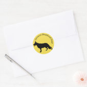 Sticker Duitse Herdershond Afgeronde Tekst (Envelop)