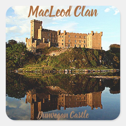 Sticker Dunvegan Castle van de Schotse MacLeod Cla (Voorkant)