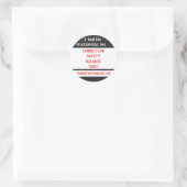 Sticker-een gezond Relatie heeft... Ronde Sticker (Tas)