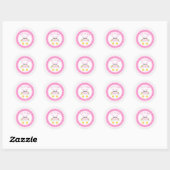 Sticker/Een meisje Ronde Sticker (Vel)
