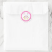 Sticker/Een meisje Ronde Sticker (Tas)