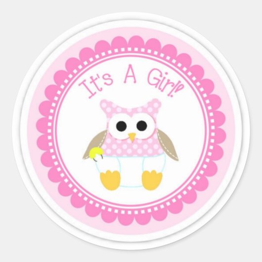 Sticker/Een meisje Ronde Sticker (Voorkant)