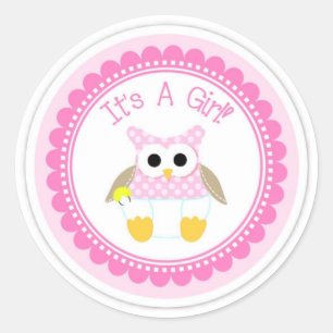 Sticker/Een meisje Ronde Sticker