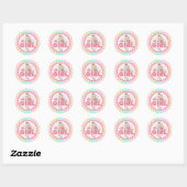 Sticker/Een meisje Ronde Sticker (Vel)