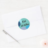 Sticker, Eid al-Adha, Moslim, Islamitisch, Eid Mub Ronde Sticker (Envelop)