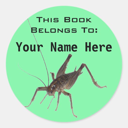 Sticker eigenaar van cricket Book (#5) (Voorkant)