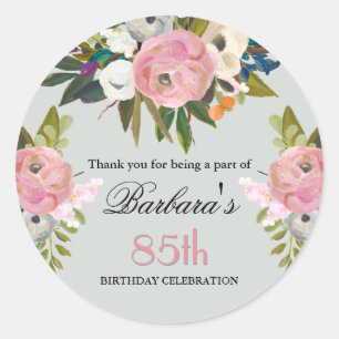 STICKER Elegante handgeschilderde bloemen 85ste ve