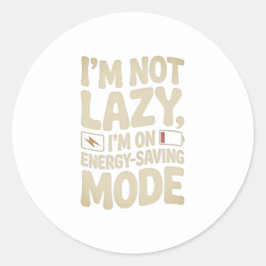 Sticker Energiebesparingsmodus Grappig