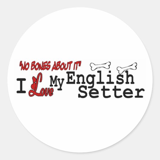 Sticker Engelse Setter (I Love) (Voorkant)