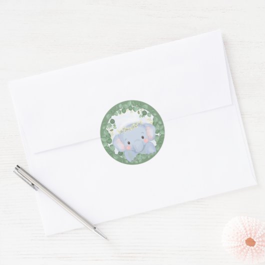 STICKER ENVELOPE'SEAL : BABY ELEPHANT (Envelop)