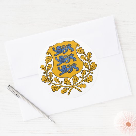 Sticker - Estonian Crest/Eesti Vapp (Envelop)