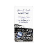 Sticker Etiket deckchairs Brighton Pier (UK) (Voorkant)