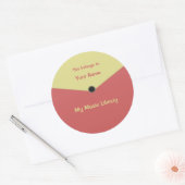 Sticker Etiket label op aangepast record (Envelop)