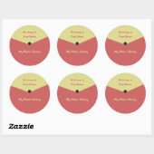 Sticker Etiket label op aangepast record (Vel)