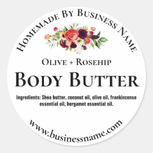 sticker etiket voor Homemade body butter