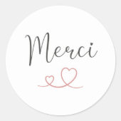 Sticker / Etiquette autocollante Merci coeurs (Voorkant)