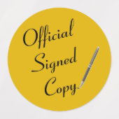 Sticker 'Exemplaar gesigneerd door auteur' (Design 2)