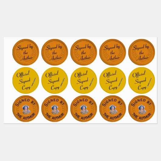 Sticker 'Exemplaar gesigneerd door auteur' (Vel)