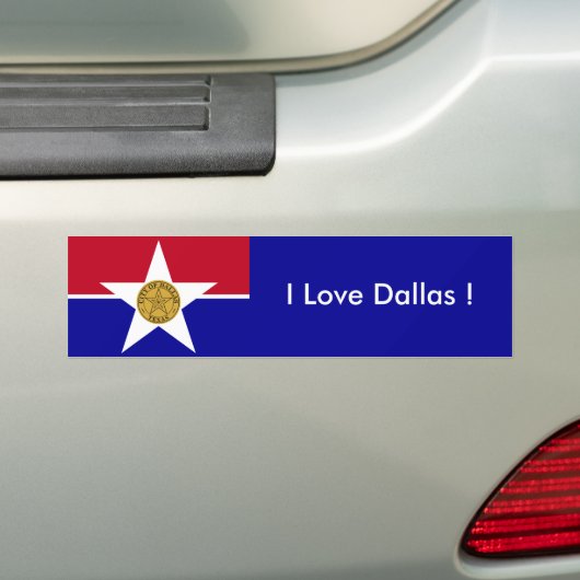 Sticker Flag of Dallas, Verenigde Staten (Op auto)