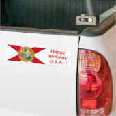 Sticker Flag of Florida, Happy Birthday U.S.A.! (Op Truck)
