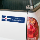 Sticker Flag of Indianapolis City, Verenigde State (Op Truck)