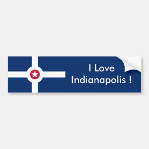 Sticker Flag of Indianapolis City, Verenigde State