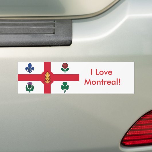 Sticker Flag of Montreal, Canada (Op auto)