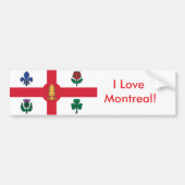 Sticker Flag of Montreal, Canada (Voorkant)