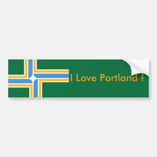 Sticker Flag of Portland, Oregon State, Verenigde 
