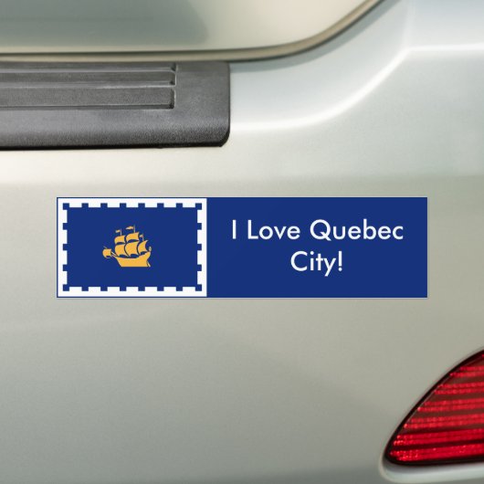 Sticker Flag of Quebec City, Canada (Op auto)