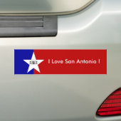 Sticker Flag of San Antonio City, Verenigde Staten (Op auto)