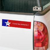 Sticker Flag of San Antonio City, Verenigde Staten (Op Truck)