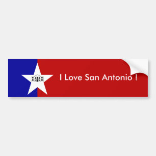 Sticker Flag of San Antonio City, Verenigde Staten