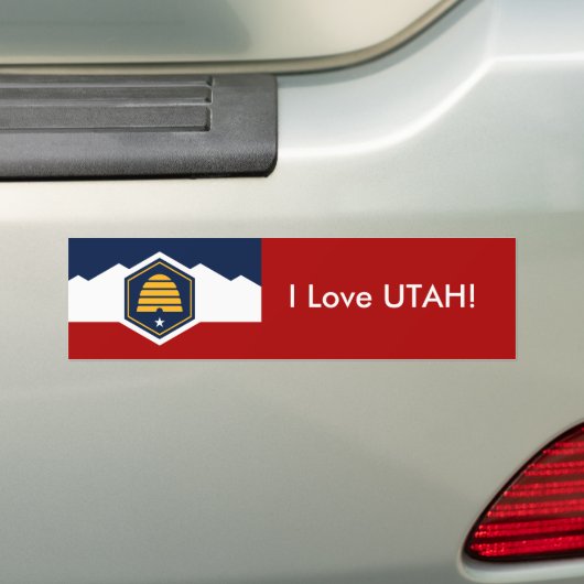 Sticker Flag of Utah, USA (Op auto)
