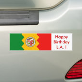 Sticker Flag van Los Angeles, Happy Birthday L.A.! (Op auto)