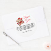 Sticker Flat bedankkaart met Woord van Bedankt (Envelop)