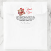 Sticker Flat bedankkaart met Woord van Bedankt (Tas)