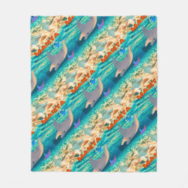 Sticker Fleece Deken