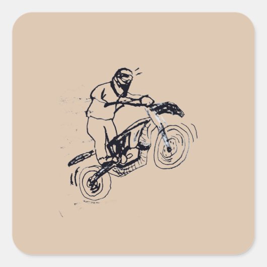 Sticker for Kids with dirt bike (Voorkant)
