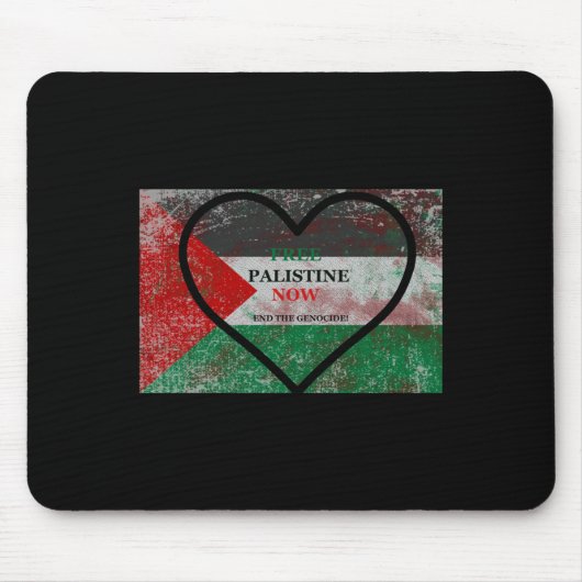 Sticker Free Palestine Now Muismat (Voorkant)
