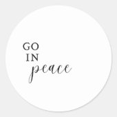 sticker "Ga in vrede" (Voorkant)
