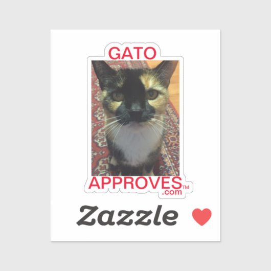 Sticker Gato keurt af, keurt goed (Vel)