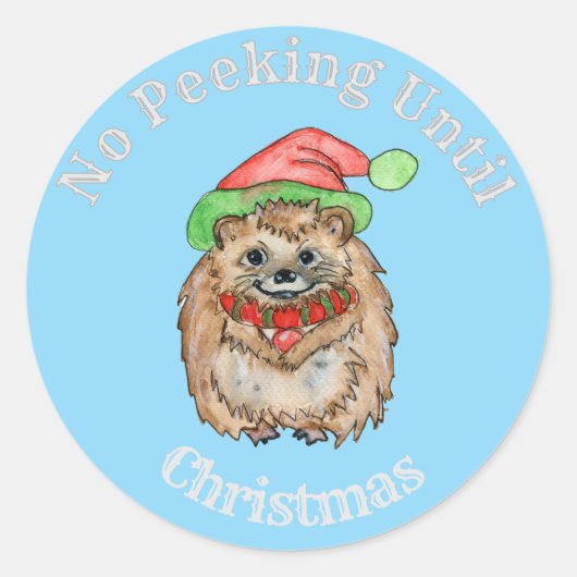 Sticker Geen gluren tot Kerstmis Schaap (Voorkant)