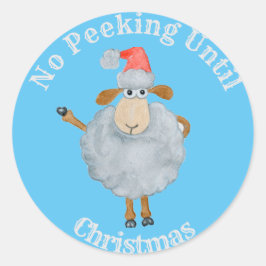 Sticker Geen gluren tot Kerstmis Schaap