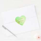 sticker, gele tulpbloemen hart sticker (Envelop)