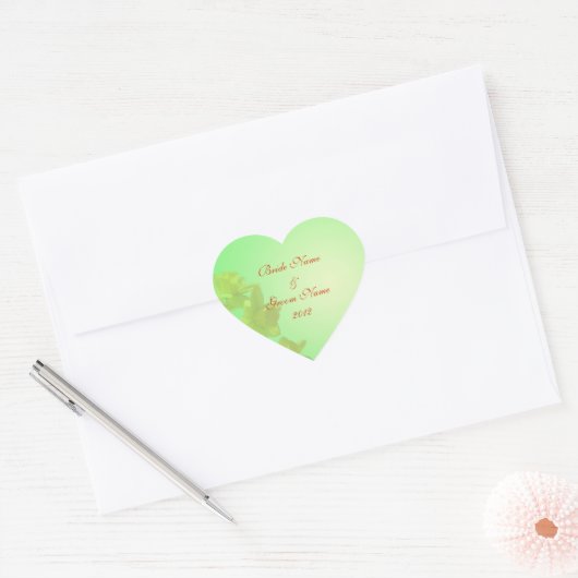 sticker, gele tulpbloemen hart sticker (Envelop)