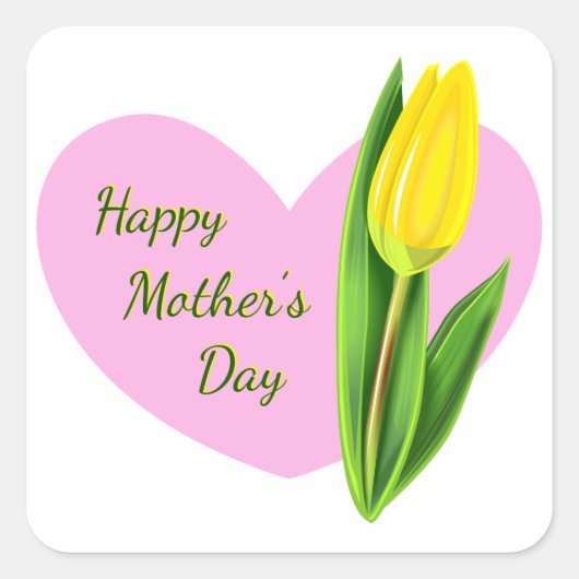 Sticker Gelukkige Moederdag (Voorkant)