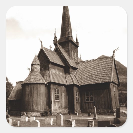 Sticker Genealogie Gotische Kerk Graf Yard Stones (Voorkant)