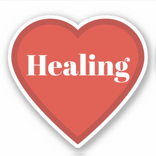 Sticker Genezende Hart - Herkenbare Mood Sticker (Voorkant)