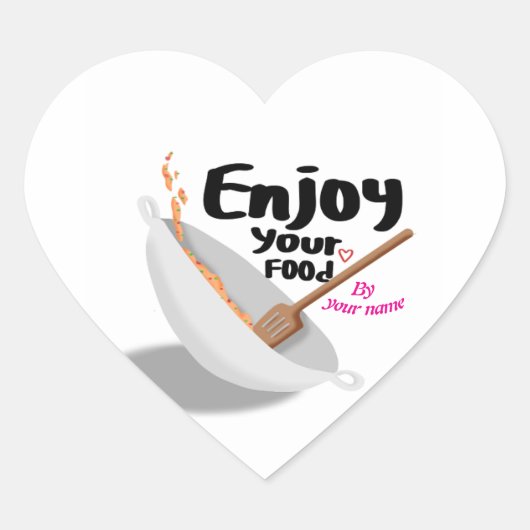 Sticker geniet van je eten (Voorkant)